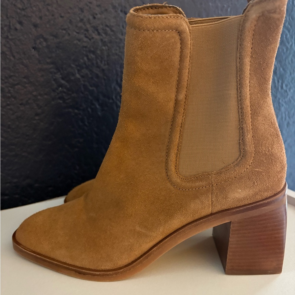 Dolce Vita Camel Suede Heeled Boots